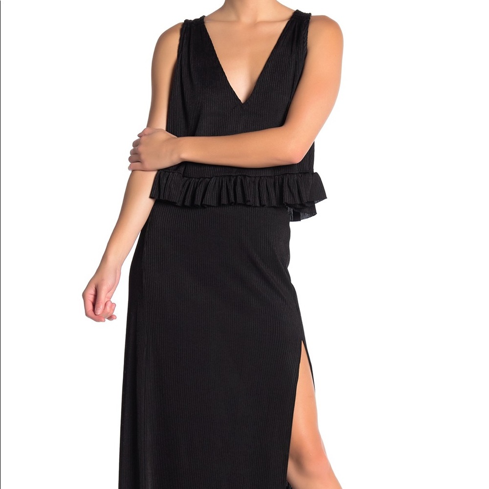 Free People No Excuses Two Piece Ribbed Skirt Set (Fits like a L/XL)